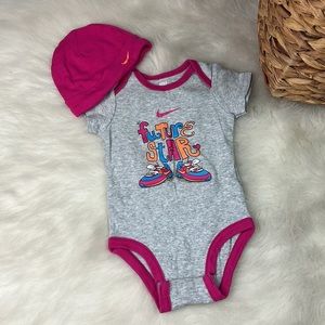 Baby Girl Nike Onesie and Hat